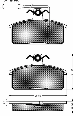 Brake Pad Set, disc brake (10266)