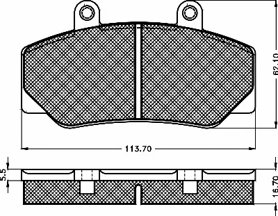 Brake Pad Set, disc brake (10206)