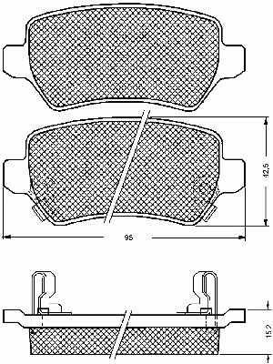 Brake Pad Set, disc brake (10666)