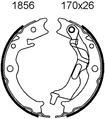 Brake Shoe Set, parking brake (01856)
