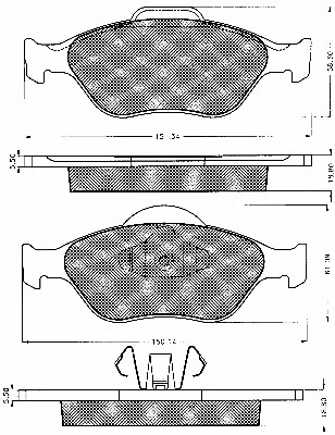 Brake Pad Set, disc brake (10551)