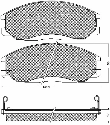 Brake Pad Set, disc brake (10707)