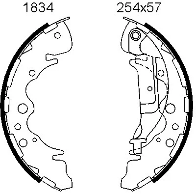 Brake Shoe Set (01834)