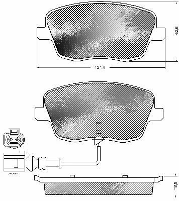Brake Pad Set, disc brake (10729)