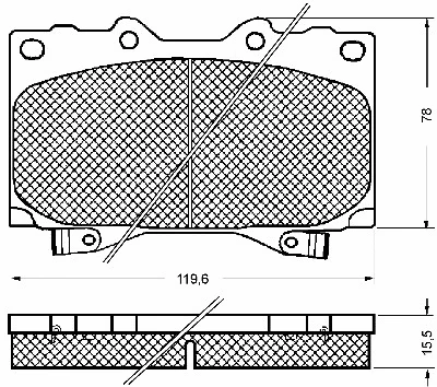 Brake Pad Set, disc brake (10756)