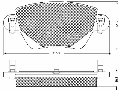 Brake Pad Set, disc brake (10581)