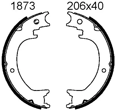 Brake Shoe Set, parking brake (01873)