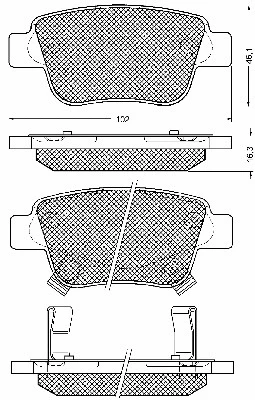 Brake Pad Set, disc brake (10758)