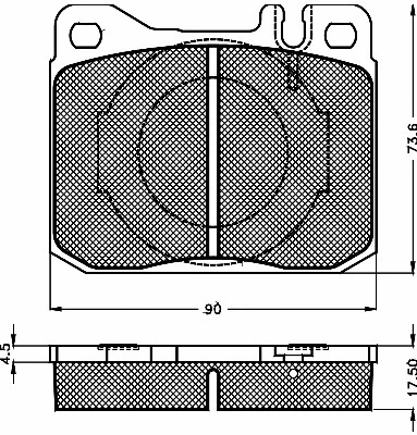 Brake Pad Set, disc brake (10104)