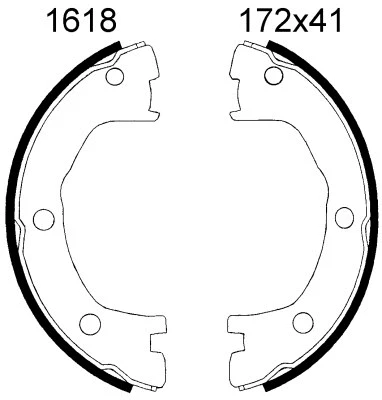 Brake Shoe Set, parking brake (01618)