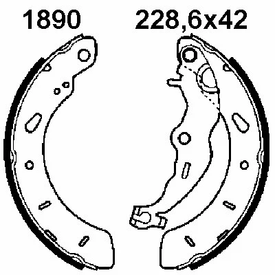 Brake Shoe Set (01890)