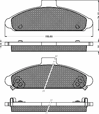 Brake Pad Set, disc brake (10351)
