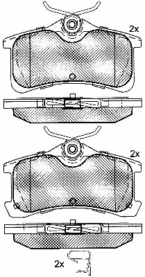 Brake Pad Set, disc brake (10821)