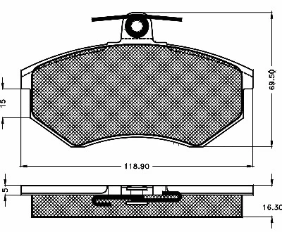 Brake Pad Set, disc brake (10258)