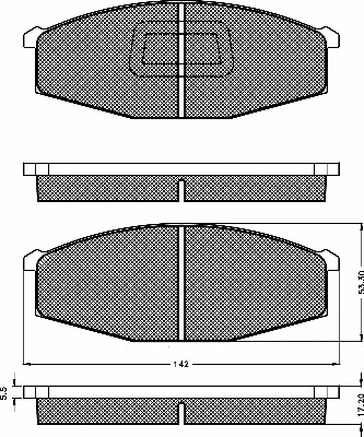 Brake Pad Set, disc brake (10262)