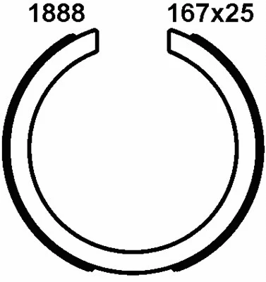 Brake Shoe Set, parking brake (01888)