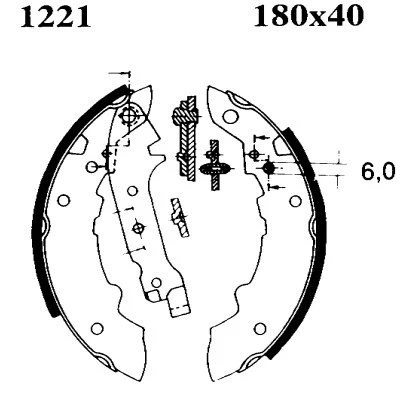 Brake Shoe Set (01221)