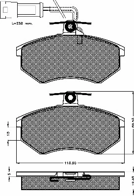 Brake Pad Set, disc brake (10259)