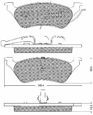 Brake Pad Set, disc brake (10696)