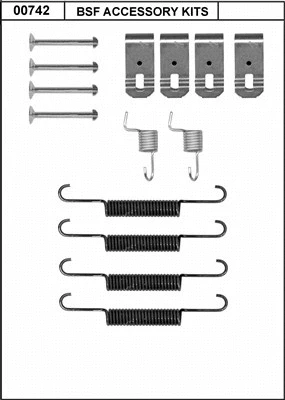 Accessory Kit, parking brake shoes (00742)