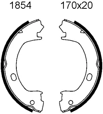 Brake Shoe Set, parking brake (01854)