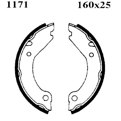 Brake Shoe Set, parking brake (01171)
