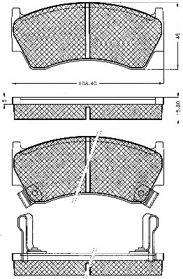 Brake Pad Set, disc brake (10558)