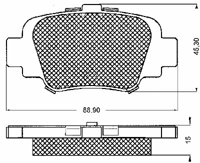 Brake Pad Set, disc brake (10576)