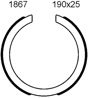 Brake Shoe Set, parking brake (01867)