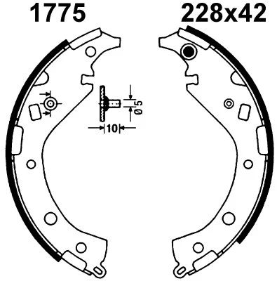 Brake Shoe Set (01775)