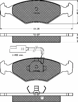 Brake Pad Set, disc brake (10147)