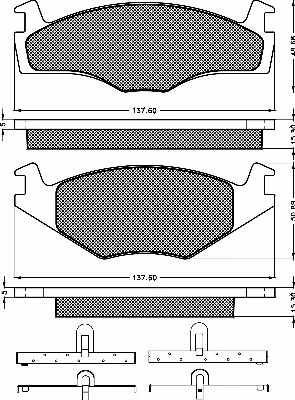 Brake Pad Set, disc brake (10215)