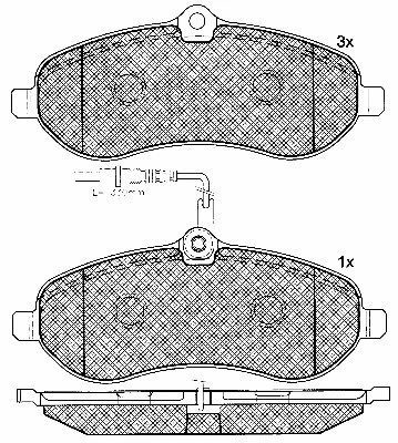 Brake Pad Set, disc brake (10853)