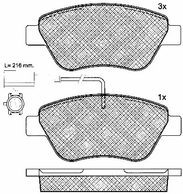 Brake Pad Set, disc brake (10800)