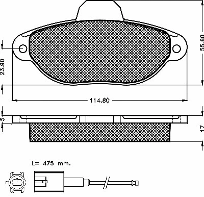 Brake Pad Set, disc brake (10358)