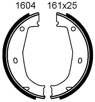 Brake Shoe Set, parking brake (01604)