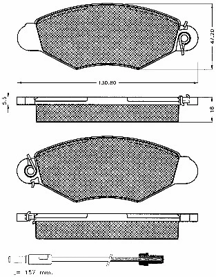 Brake Pad Set, disc brake (10556)