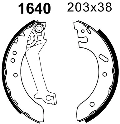 Brake Shoe Set (01640)
