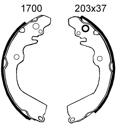 Brake Shoe Set (01700)