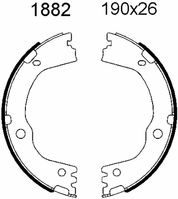 Brake Shoe Set, parking brake (01882)