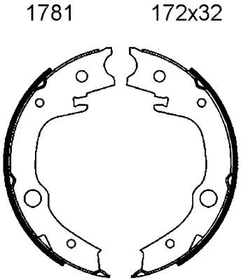 Brake Shoe Set, parking brake (01781)