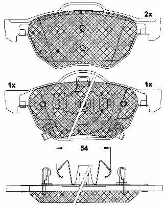 Brake Pad Set, disc brake (10910)