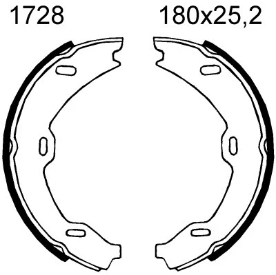 Brake Shoe Set, parking brake (01728)