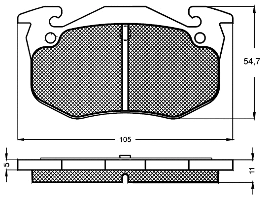 Brake Pad Set, disc brake (10455)
