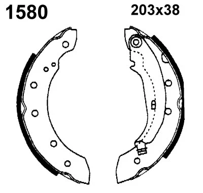 Brake Shoe Set (01580)