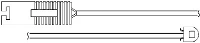 Warning Contact, brake pad wear (09009)