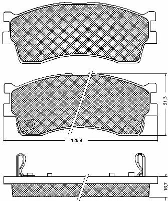 Brake Pad Set, disc brake (10708)