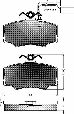Brake Pad Set, disc brake (10128)