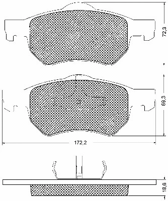 Brake Pad Set, disc brake (10695)