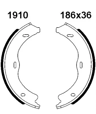 Brake Shoe Set, parking brake (01910)